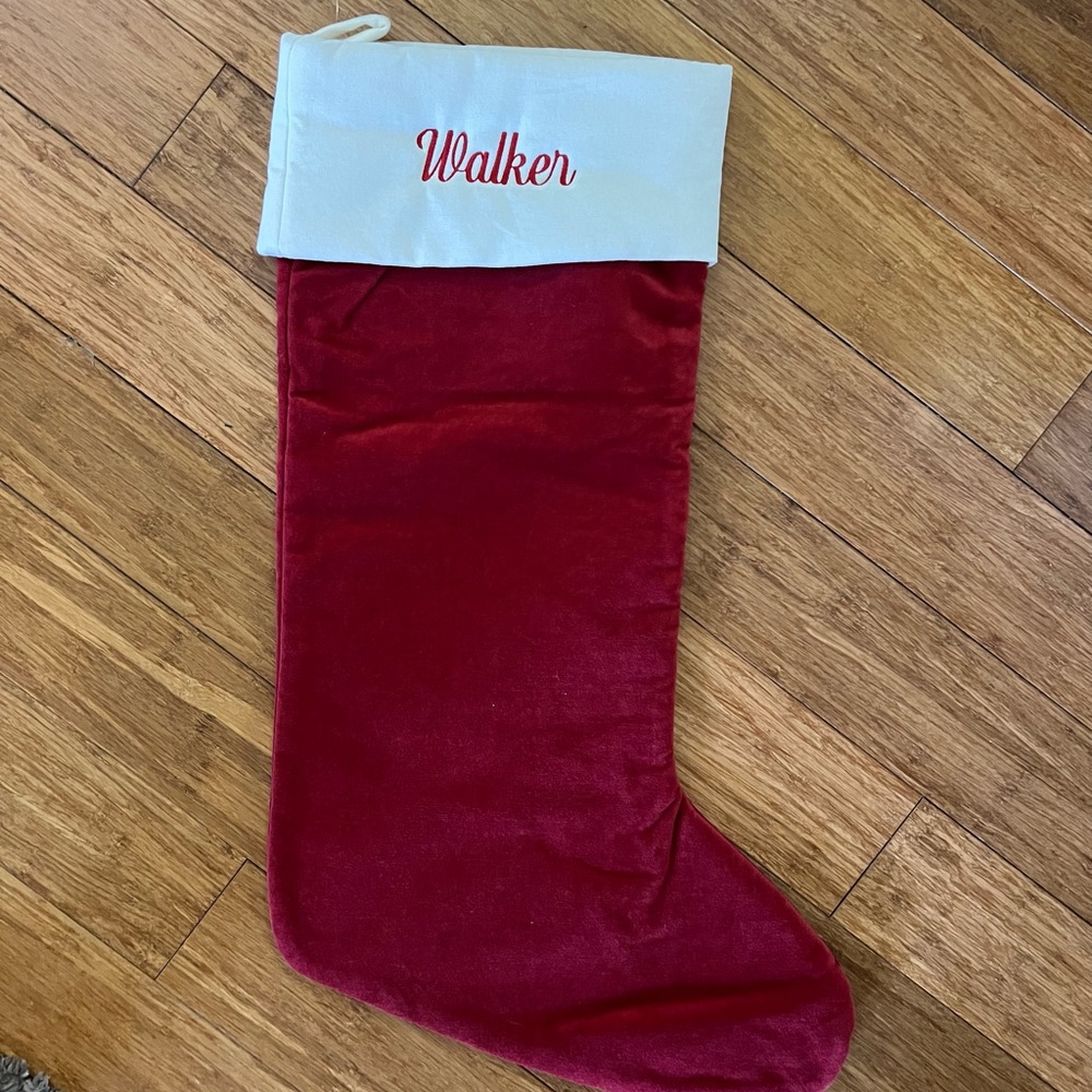 Pottery Barn Classic Velvet Stocking | Walker